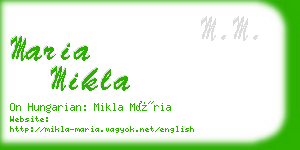 maria mikla business card